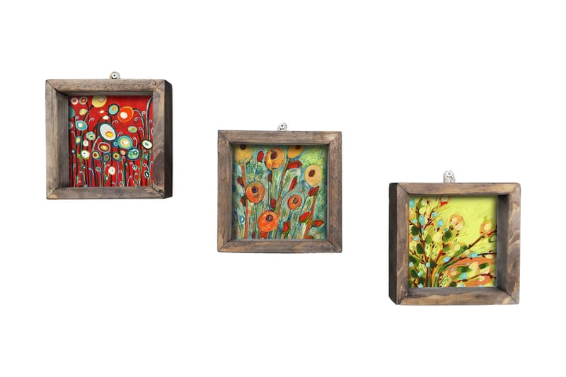 Dekorativ MDF-målning 3 Delar, Flerfärgad