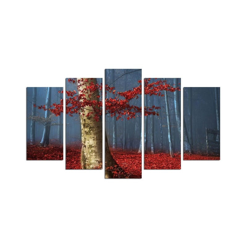 Dekorativ MDF-målning 5-Delar 20x60 cm, Flerfärgad