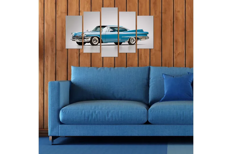 Dekorativ MDF-målning 5-Delar 20x60 cm - Flerfärgad - Inredning & dekor - Tavlor & konst - Canvastavla