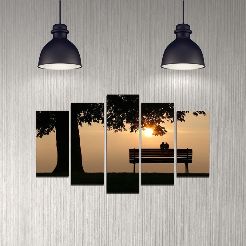 Dekorativ MDF-målning 5-Delar 20x60 cm - Flerfärgad - Inredning & dekor - Tavlor & konst - Canvastavla