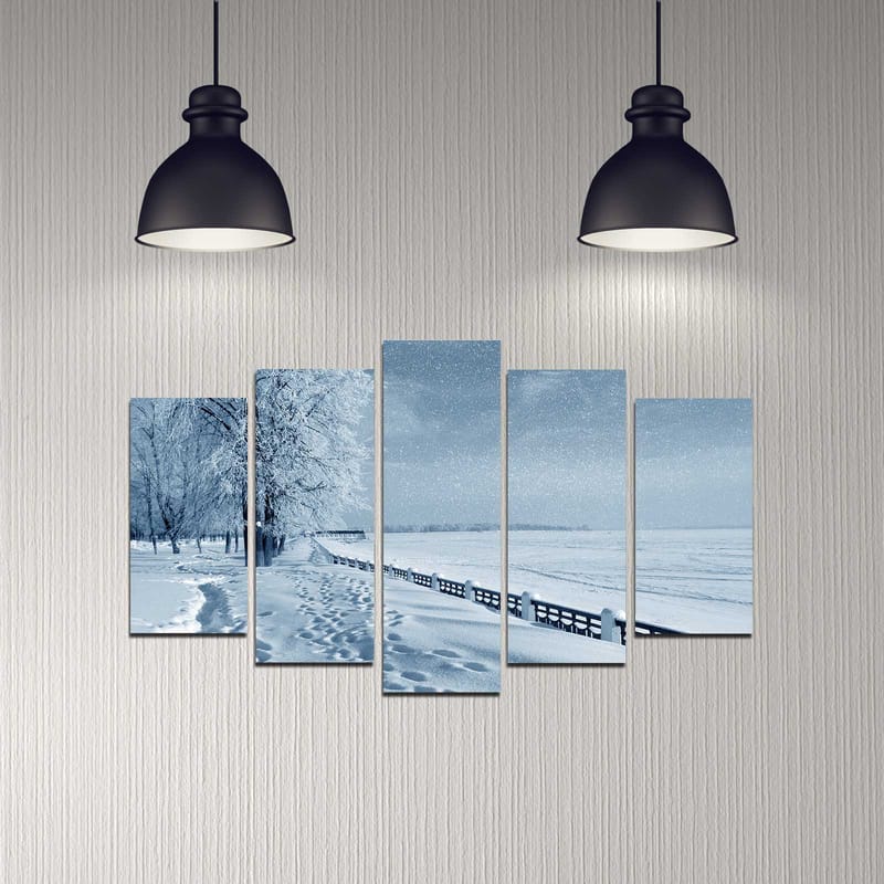 Dekorativ MDF-målning 5-Delar 20x60 cm - Flerfärgad - Inredning & dekor - Tavlor & konst - Canvastavla