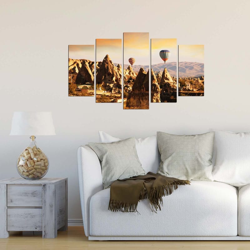 Dekorativ MDF-målning 5-Delar 20x60 cm - Flerfärgad - Inredning & dekor - Tavlor & konst - Canvastavla