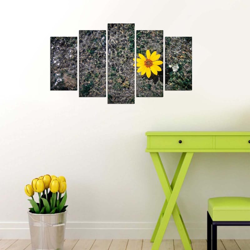 Dekorativ MDF-målning 5-Delar 20x60 cm - Flerfärgad - Inredning & dekor - Tavlor & konst - Canvastavla