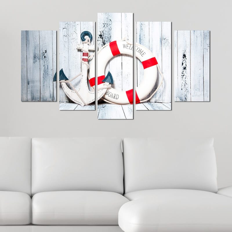 Dekorativ MDF-målning 5-Delar 20x60 cm - Flerfärgad - Inredning & dekor - Tavlor & konst - Canvastavla