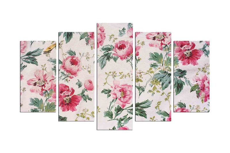 Dekorativ MDF-målning 5-Delar 20x60 cm, Flerfärgad