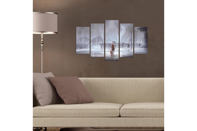 Dekorativ MDF-målning 5-Delar 20x60 cm - Flerfärgad - Inredning & dekor - Tavlor & konst - Canvastavla