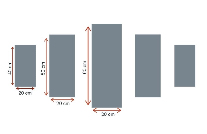 DEKORATIV MDF-MÅLNING 5-Delar 20x60 cm Flerfärgad - Inredning & dekor - Tavlor & konst - Canvastavla