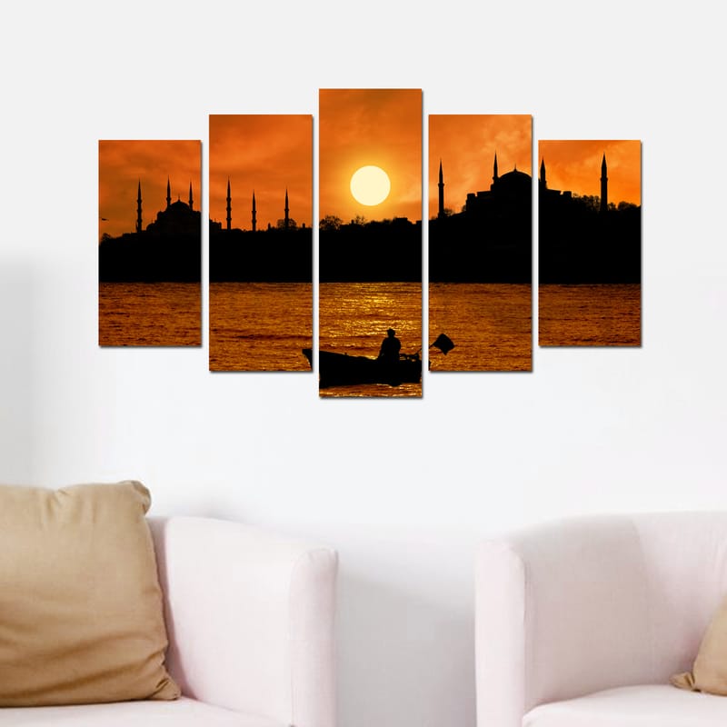 DEKORATIV MDF-MÅLNING 5-Delar 20x60 cm Flerfärgad - Inredning & dekor - Tavlor & konst - Canvastavla