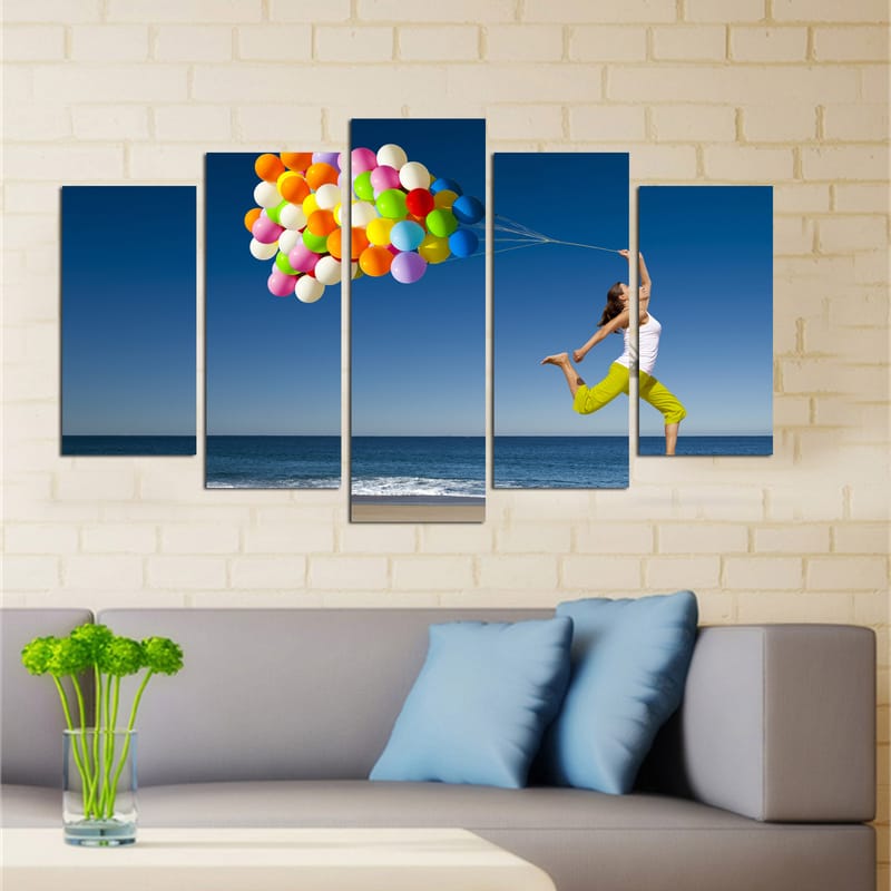 DEKORATIV MDF-MÅLNING 5-Delar 20x60 cm Flerfärgad - Inredning & dekor - Tavlor & konst - Canvastavla