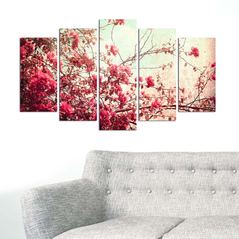DEKORATIV MDF-MÅLNING 5-Delar 20x60 cm Flerfärgad - Inredning & dekor - Tavlor & konst - Canvastavla