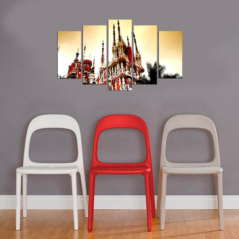 DEKORATIV MDF-MÅLNING 5-Delar 20x60 cm Flerfärgad - Inredning & dekor - Tavlor & konst - Canvastavla