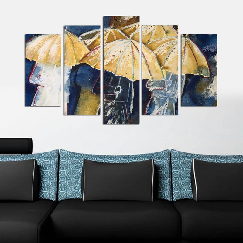 DEKORATIV MDF-MÅLNING 5-Delar 20x60 cm Flerfärgad - Inredning & dekor - Tavlor & konst - Canvastavla