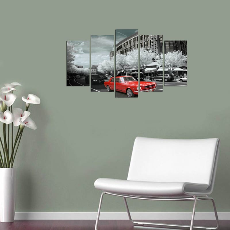 DEKORATIV MDF-MÅLNING 5-Delar 20x60 cm Flerfärgad - Inredning & dekor - Tavlor & konst - Canvastavla