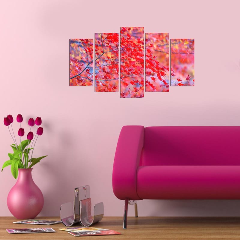 DEKORATIV MDF-MÅLNING 5-Delar 20x60 cm Flerfärgad - Inredning & dekor - Tavlor & konst - Canvastavla