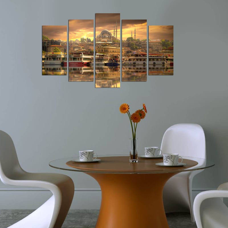 DEKORATIV MDF-MÅLNING 5-Delar 20x60 cm Flerfärgad - Inredning & dekor - Tavlor & konst - Canvastavla