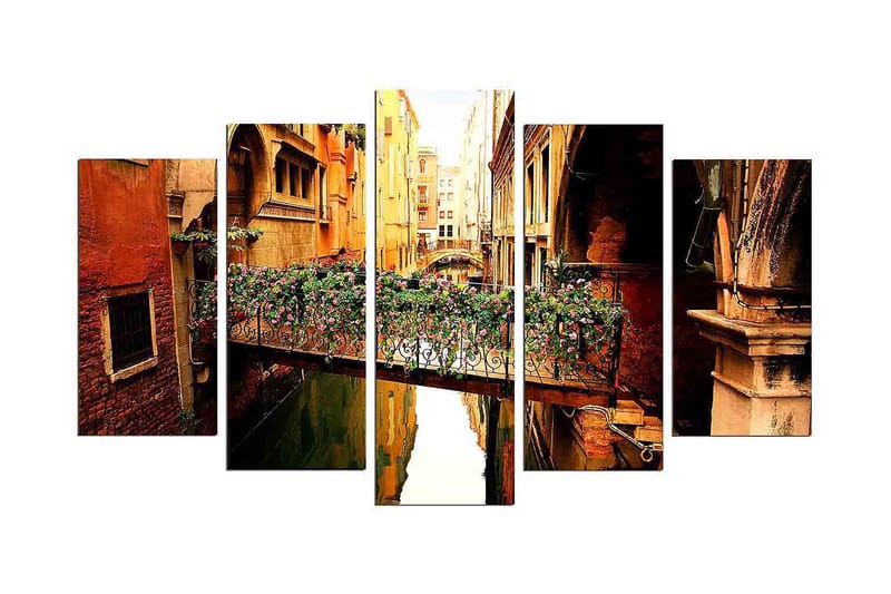 DEKORATIV MDF-MÅLNING 5-Delar 20x60 cm Flerfärgad - Inredning & dekor - Tavlor & konst - Canvastavla