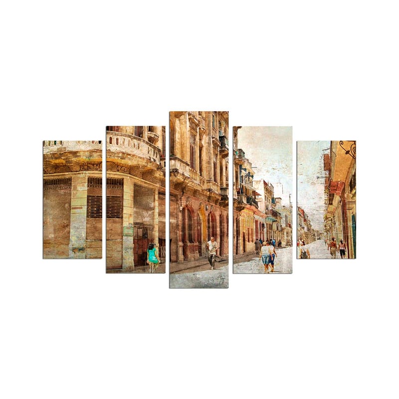 DEKORATIV MDF-MÅLNING 5-Delar 20x60 cm Flerfärgad - Inredning & dekor - Tavlor & konst - Canvastavla