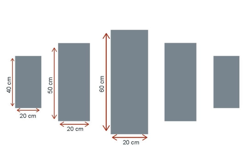 DEKORATIV MDF-MÅLNING 5-Delar 20x60 cm Flerfärgad - Inredning & dekor - Tavlor & konst - Canvastavla