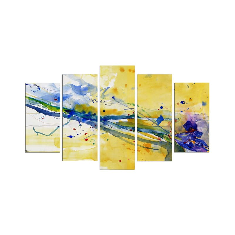 DEKORATIV MDF-MÅLNING 5-Delar 20x60 cm Flerfärgad - Inredning & dekor - Tavlor & konst - Canvastavla