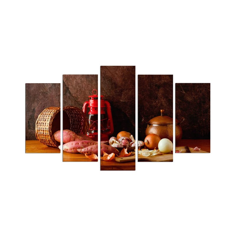 DEKORATIV MDF-MÅLNING 5-Delar 20x60 cm Flerfärgad - Inredning & dekor - Tavlor & konst - Canvastavla