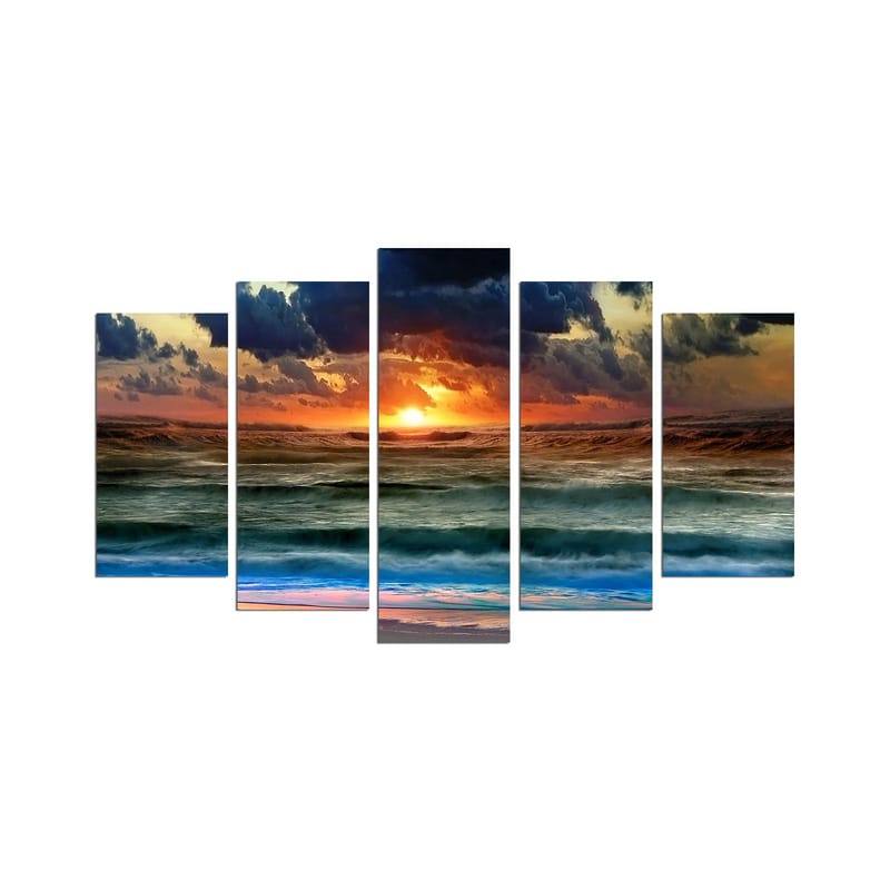 DEKORATIV MDF-MÅLNING 5-Delar 20x60 cm Flerfärgad - Inredning & dekor - Tavlor & konst - Canvastavla