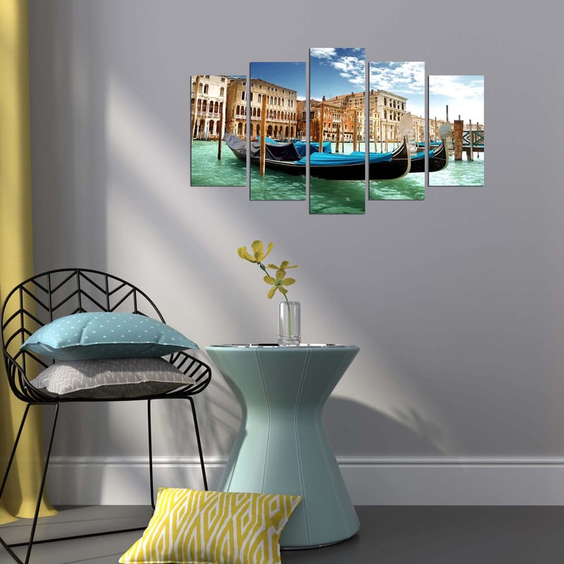 DEKORATIV MDF-MÅLNING 5-Delar 20x60 cm Flerfärgad - Inredning & dekor - Tavlor & konst - Canvastavla