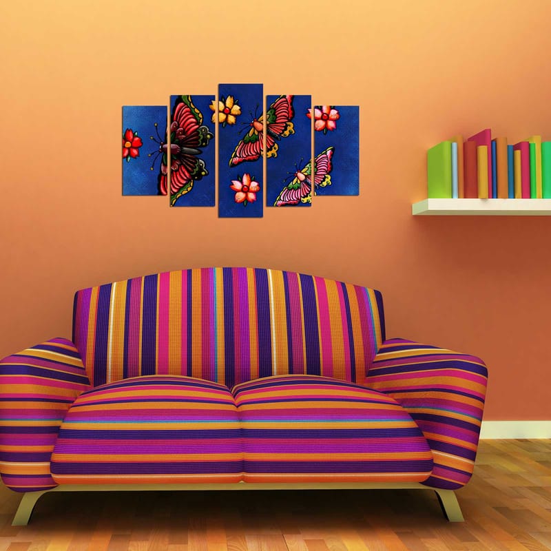 DEKORATIV MDF-MÅLNING 5-Delar 20x60 cm Flerfärgad - Inredning & dekor - Tavlor & konst - Canvastavla