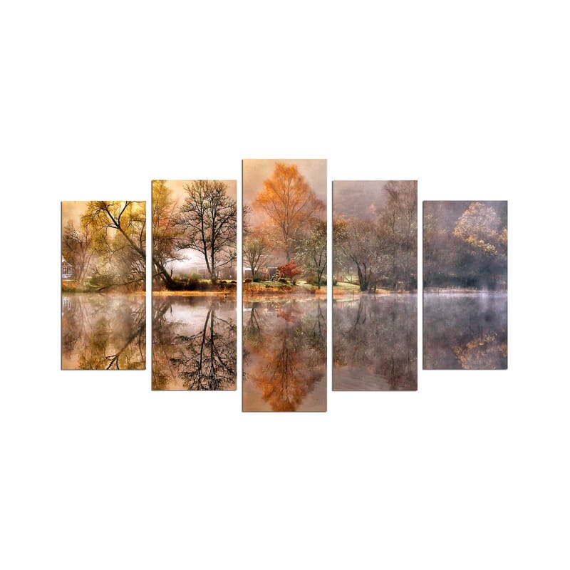 DEKORATIV MDF-MÅLNING 5-Delar 20x60 cm Flerfärgad - Inredning & dekor - Tavlor & konst - Canvastavla