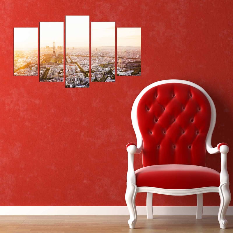 DEKORATIV MDF-MÅLNING 5-Delar 20x60 cm Flerfärgad - Inredning & dekor - Tavlor & konst - Canvastavla