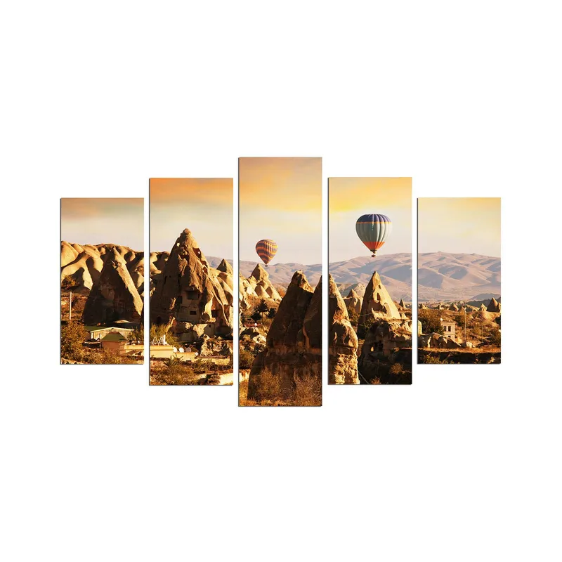 Dekorativ MDF-målning 5-Delar 20x60 cm, Flerfärgad