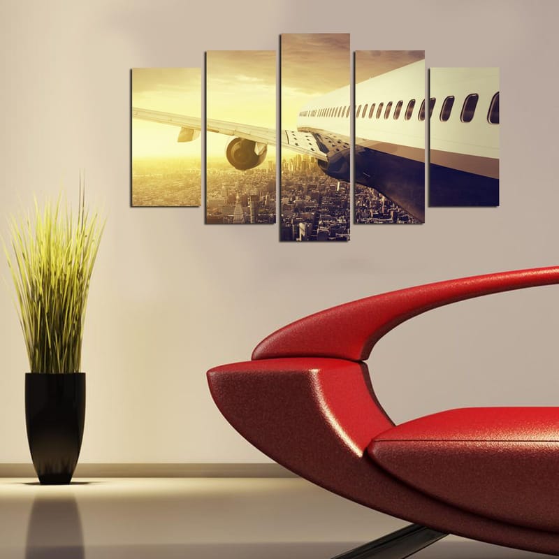 Dekorativ MDF-målning 5-Delar 20x60 cm - Flerfärgad - Inredning & dekor - Tavlor & konst - Canvastavla