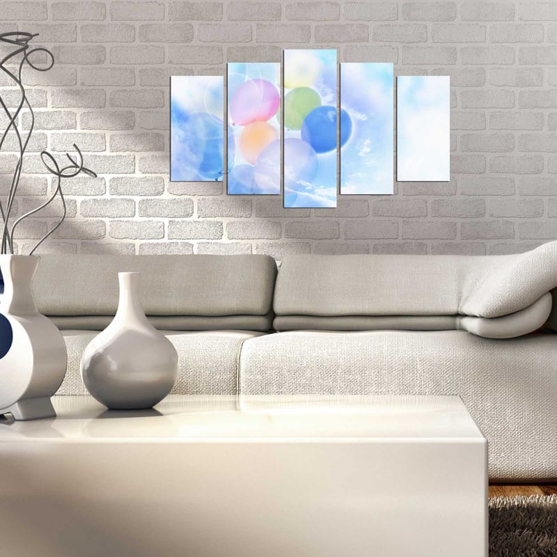 Dekorativ MDF-målning 5-Delar 20x60 cm - Flerfärgad - Inredning & dekor - Tavlor & konst - Canvastavla