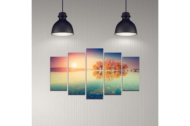 Dekorativ MDF-målning 5-Delar 20x60 cm - Flerfärgad - Inredning & dekor - Tavlor & konst - Canvastavla