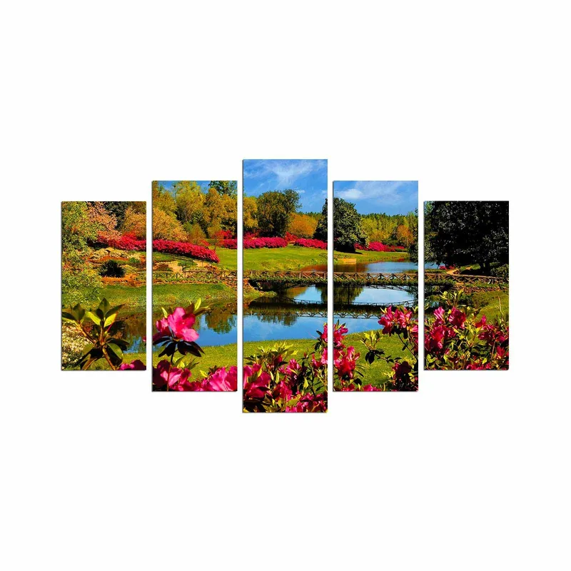 Dekorativ MDF-målning 5-Delar 20x60 cm, Flerfärgad