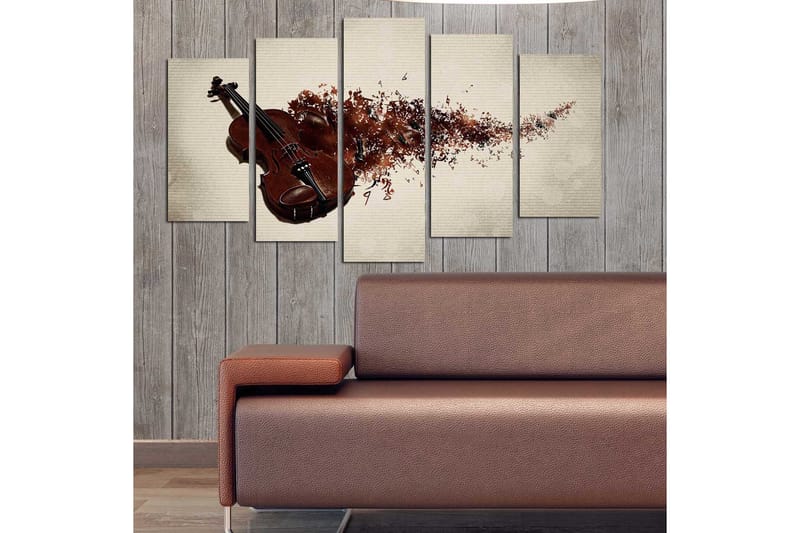 Dekorativ MDF-målning 5-Delar 20x60 cm - Flerfärgad - Inredning & dekor - Tavlor & konst - Canvastavla