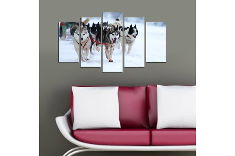 Dekorativ MDF-målning 5-Delar 20x60 cm - Flerfärgad - Inredning & dekor - Tavlor & konst - Canvastavla