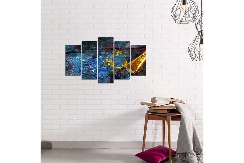 Dekorativ MDF-målning 5-Delar 20x60 cm - Flerfärgad - Inredning & dekor - Tavlor & konst - Canvastavla