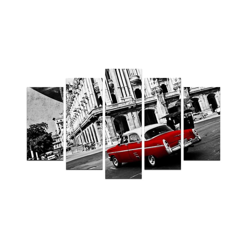 Dekorativ MDF-målning 5-Delar 20x60 cm - Flerfärgad - Inredning & dekor - Tavlor & konst - Canvastavla