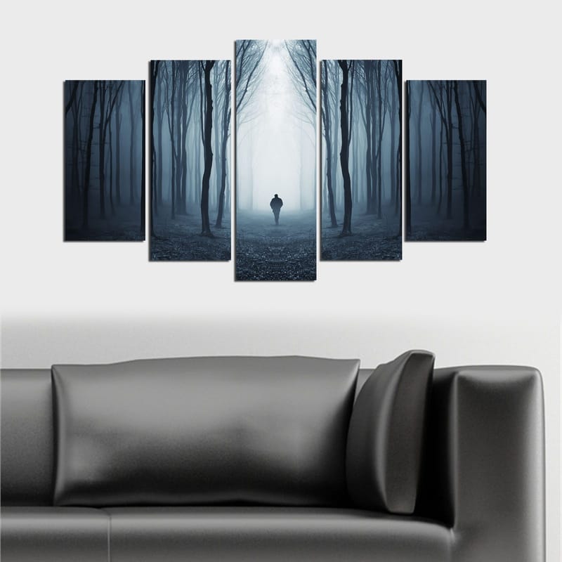 Dekorativ MDF-målning 5-Delar 20x60 cm - Flerfärgad - Inredning & dekor - Tavlor & konst - Canvastavla