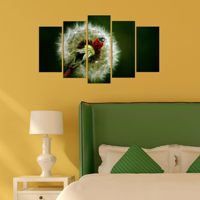 Dekorativ MDF-målning 5-Delar 20x60 cm - Flerfärgad - Inredning & dekor - Tavlor & konst - Canvastavla