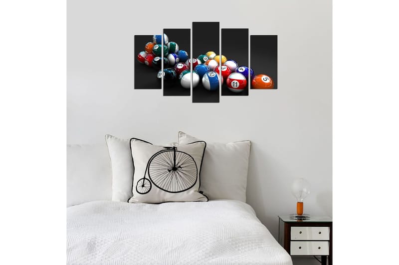 Dekorativ MDF-målning 5-Delar 20x60 cm - Flerfärgad - Inredning & dekor - Tavlor & konst - Canvastavla