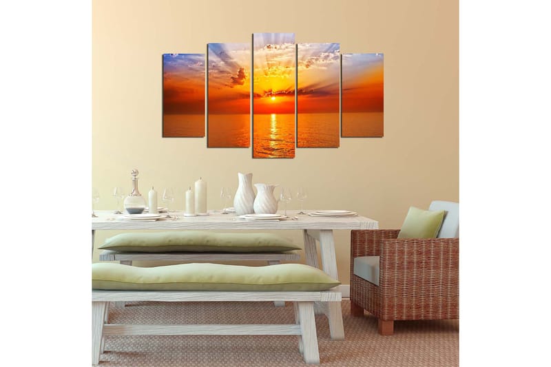 Dekorativ MDF-målning 5-Delar 20x60 cm - Flerfärgad - Inredning & dekor - Tavlor & konst - Canvastavla