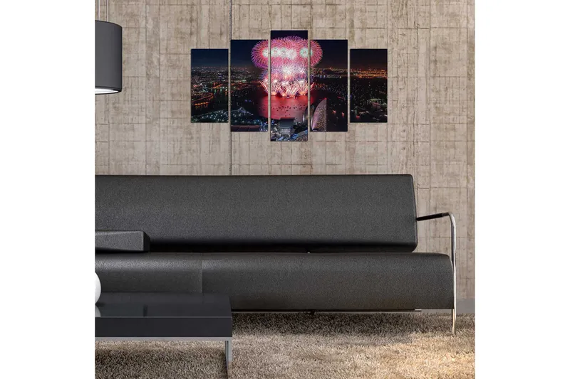 Dekorativ MDF-målning 5-Delar 20x60 cm, Flerfärgad