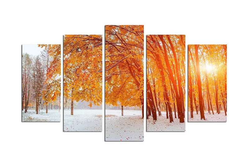 Dekorativ MDF-målning 5-Delar 20x60 cm, Flerfärgad