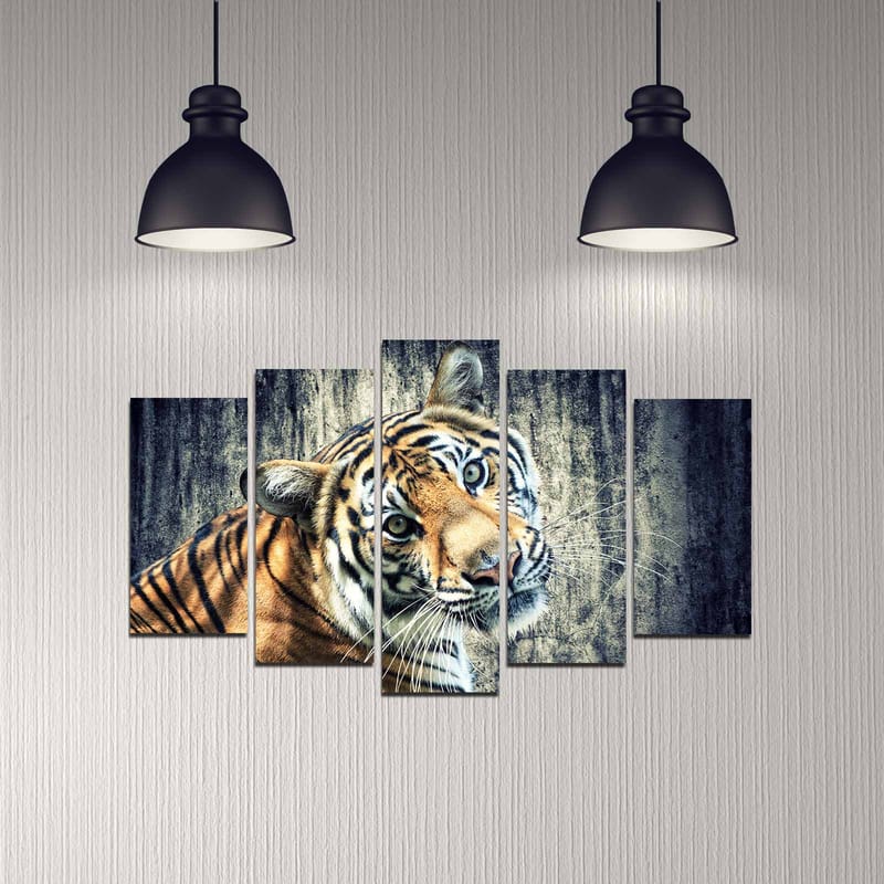 Dekorativ MDF-målning 5-Delar 20x60 cm - Flerfärgad - Inredning & dekor - Tavlor & konst - Canvastavla