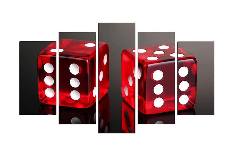 Dekorativ MDF-målning 5-Delar 20x60 cm, Flerfärgad