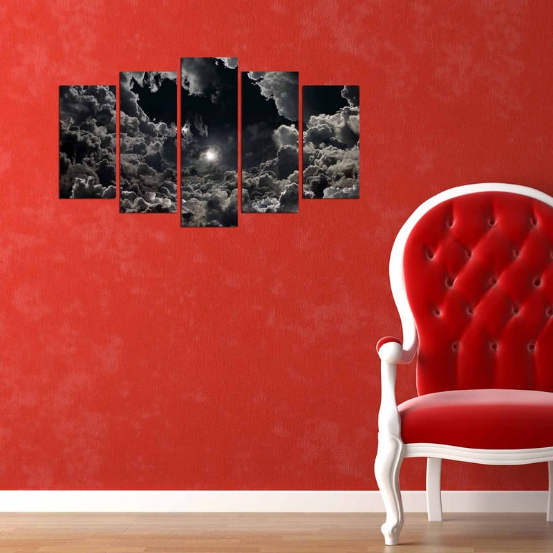 Dekorativ MDF-målning 5-Delar 20x60 cm - Flerfärgad - Inredning & dekor - Tavlor & konst - Canvastavla