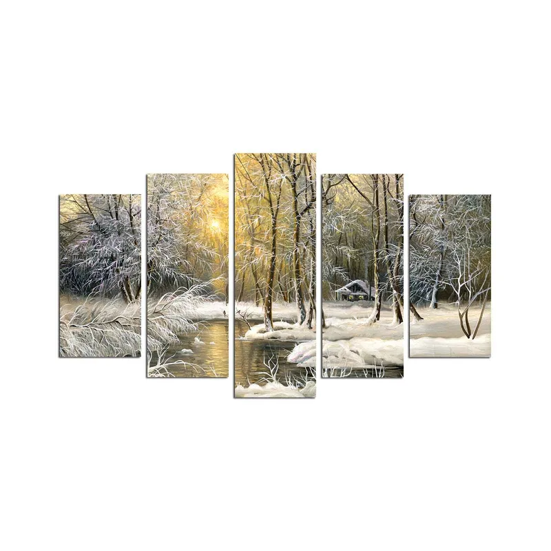 Dekorativ MDF-målning 5-Delar 20x60 cm, Flerfärgad