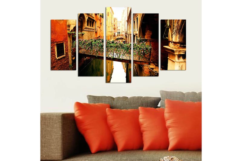 Dekorativ MDF-målning 5-Delar 20x60 cm - Flerfärgad - Inredning & dekor - Tavlor & konst - Canvastavla