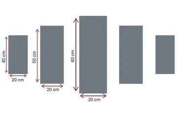 Dekorativ MDF-målning 5-Delar 20x60 cm - Flerfärgad - Inredning & dekor - Tavlor & konst - Canvastavla
